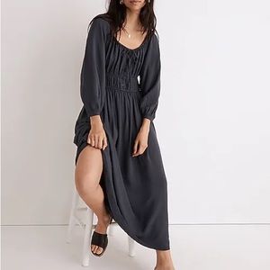 Madewell Sophia Twill Petite Midi Dress